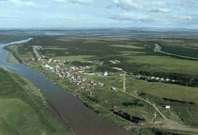 An aerial view of our village.