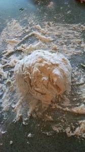 What your dough should look like before kneading.