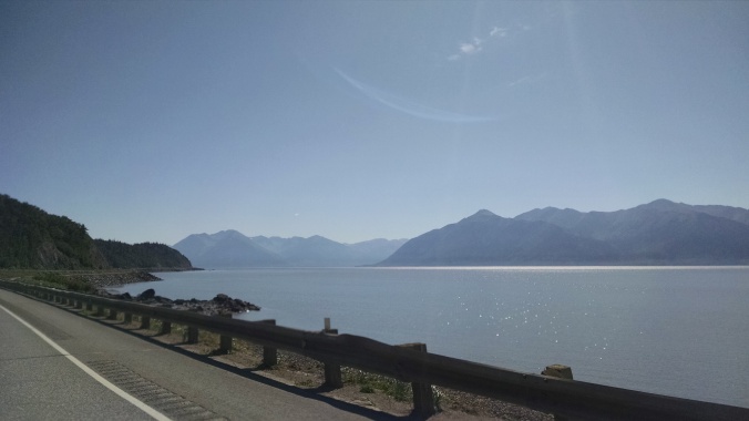 The highway hugged the water the whole way to Seward. It was beautiful!